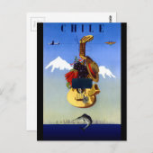 Carte Postale Poster Vintage voyage du Chili (Devant / Derrière)
