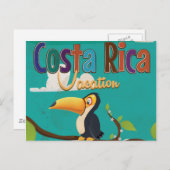 Carte Postale Poster Vintage voyage du Costa Rica (Devant / Derrière)