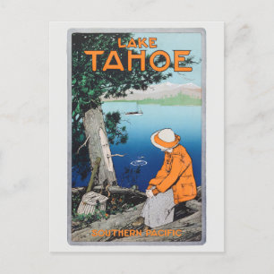 Carte Postale Poster Vintage voyage du lac Tahoe 1923