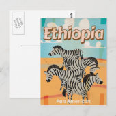 Carte Postale Poster Vintage voyage éthiopien (Devant / Derrière)