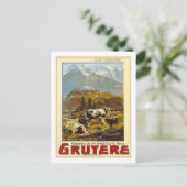Carte Postale Poster Vintage voyage, Gruyere (Debout devant)