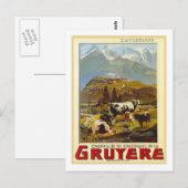 Carte Postale Poster Vintage voyage, Gruyere (Devant / Derrière)
