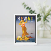 Carte Postale Poster Vintage voyage, Hawaii (Debout devant)