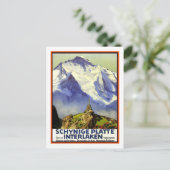 Carte Postale Poster Vintage voyage, Interlaken (Debout devant)