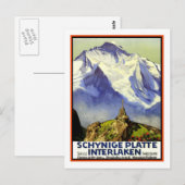 Carte Postale Poster Vintage voyage, Interlaken (Devant / Derrière)
