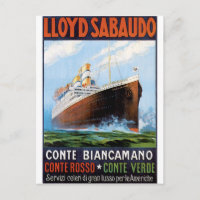 Poster Vintage voyage : Italien Ocean Liner