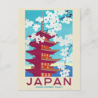 Carte Postale Poster Vintage voyage japonais années 1930