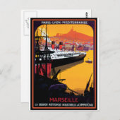 Carte Postale Poster Vintage voyage : Méditerranée (Devant / Derrière)