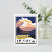 Carte Postale Poster Vintage voyage, Montana (Debout devant)