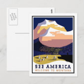 Carte Postale Poster Vintage voyage, Montana (Devant / Derrière)