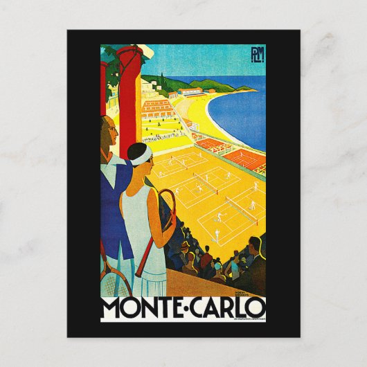 Carte Postale Poster Vintage voyage Monte Carlo (Devant)