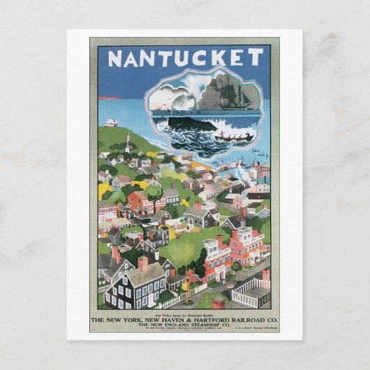 Carte Postale Poster Vintage voyage Nantucket (Devant)