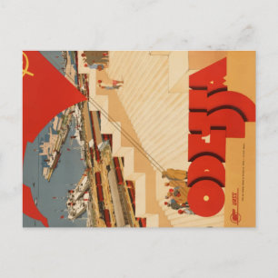 Carte Postale Poster Vintage voyage Odessa Ukraine Bateau