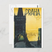 Carte Postale Poster Vintage voyage Praha (Devant / Derrière)