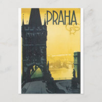 Poster Vintage voyage Praha