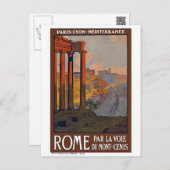 Carte Postale Poster Vintage voyage "Rome" (Devant / Derrière)