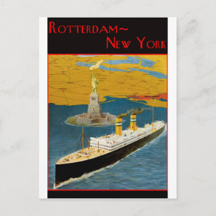 Carte Postale Poster Vintage voyage : Rotterdam - New York