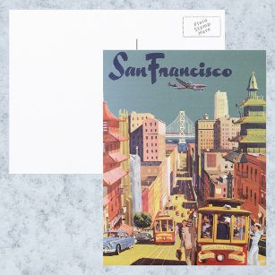 Carte Postale Poster Vintage voyage San Francisco Cars
