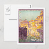 Carte Postale Poster Vintage voyage, Strasbourg (Devant / Derrière)