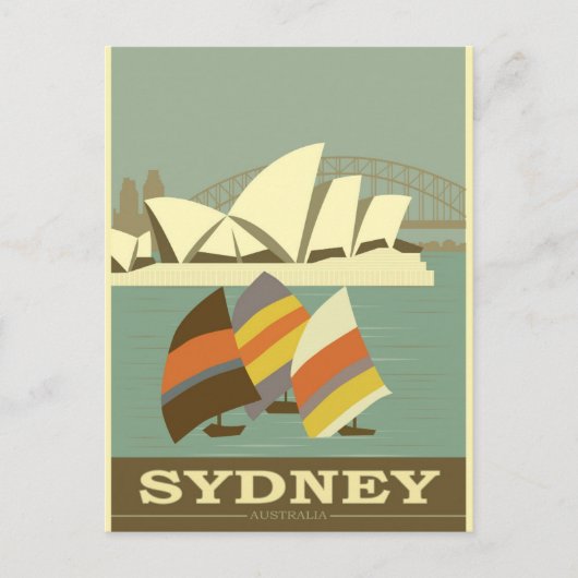 Carte Postale Poster Vintage voyage Sydney Australie (Devant)