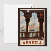 Carte Postale Poster Vintage voyage Venise restauré (Devant / Derrière)