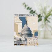 Carte Postale Poster Vintage voyage Washington D.C (Debout devant)