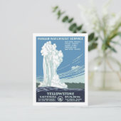 Carte Postale Poster Vintage voyage, Yellowstone (Debout devant)