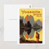 Carte Postale Poster Vintage voyage Yosemite USA restauré (Devant / Derrière)