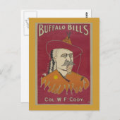 Carte Postale Poster Wild West de Buffalo Bill 1890 (Devant / Derrière)