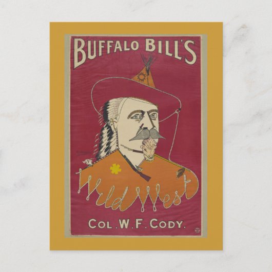 Carte Postale Poster Wild West de Buffalo Bill 1890 (Devant)