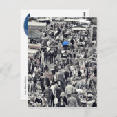 Carte Postale Postkarte - "Blauer Schirm in grauer Masse" (Devant / Derrière)