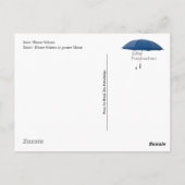 Carte Postale Postkarte - "Blauer Schirm in grauer Masse" (Dos)