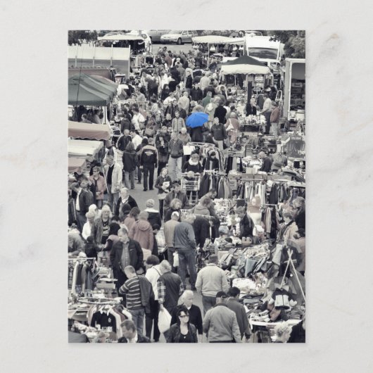 Carte Postale Postkarte - "Blauer Schirm in grauer Masse" (Devant)