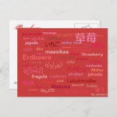 Carte Postale Postkarte - Erdbeere (Devant / Derrière)