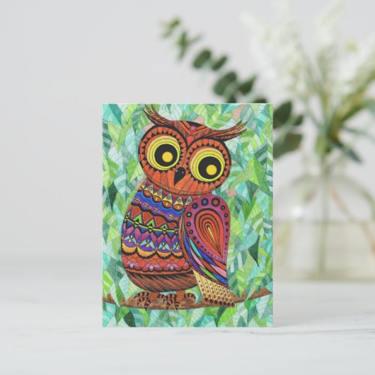 Carte Postale Postkarte Eule (Debout devant)