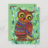 Carte Postale Postkarte Eule (Devant / Derrière)