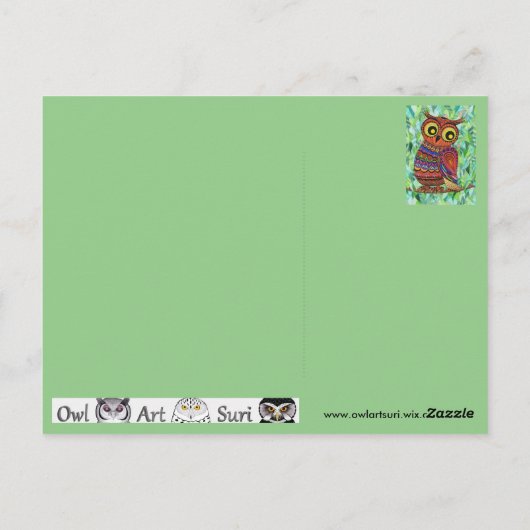 Carte Postale Postkarte Eule (Dos)