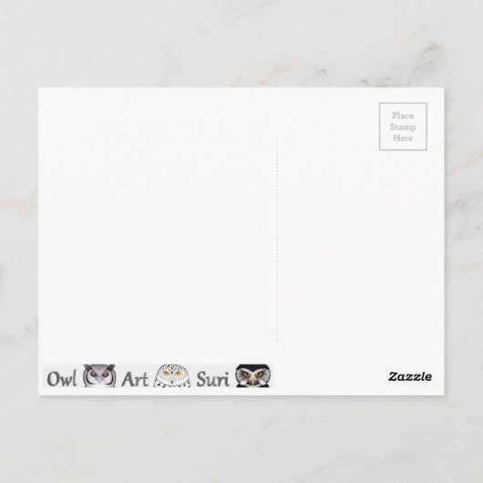 Carte Postale Postkarte Eule (Dos)