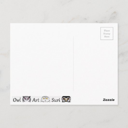 Carte Postale Postkarte Eule (Dos)