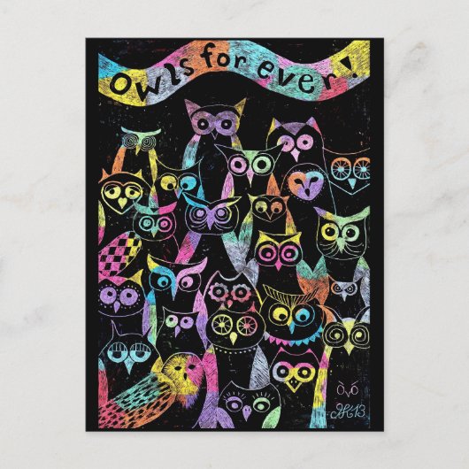 Carte Postale Postkarte Eule (Devant)