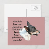 Carte Postale Postkarte "Jack Russel Terrier" (Devant / Derrière)
