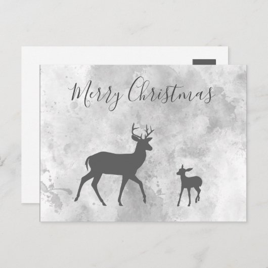 Carte Postale Postkarte Joyeux Noël Hirsch (Devant / Derrière)