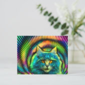 Carte Postale Postkarte "PsyCat" (Debout devant)