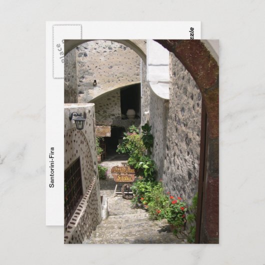 Carte Postale Postkarte Santorini Fira (Devant / Derrière)