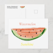 Carte Postale Postkarte "Wassermelone", Aquarell, Daniela Elia (Devant / Derrière)