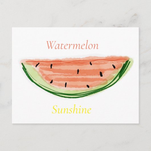 Carte Postale Postkarte "Wassermelone", Aquarell, Daniela Elia (Devant)