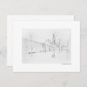 Carte Postale Postkarte Zeichnung Bleistift Hannover Landschaft (Devant / Derrière)