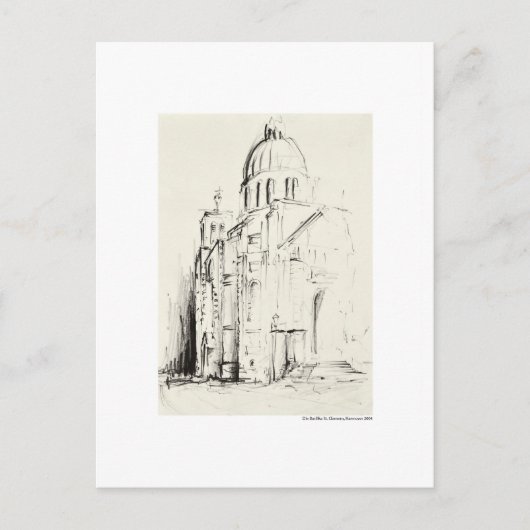 Carte Postale Postkarte Zeichnung Bleistift Hannover Landschaft (Devant)