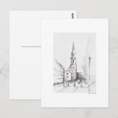 Carte Postale Postkarte Zeichnung Bleistift Hannover Landschaft (Devant / Derrière)