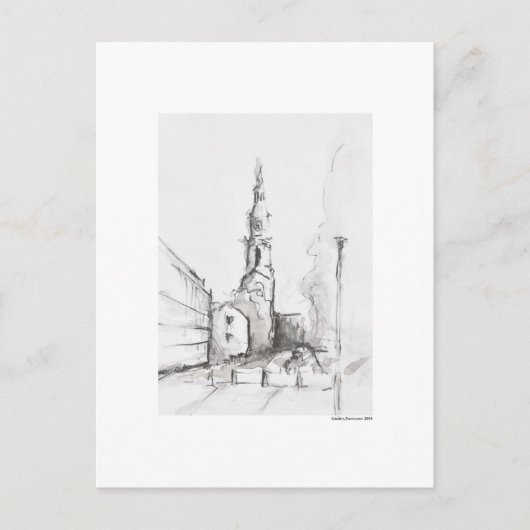 Carte Postale Postkarte Zeichnung Bleistift Hannover Landschaft (Devant)